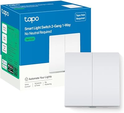 Tapo S220 2 Gang 1 Way Smart Light Switch Remote Alexa Google Hub Required