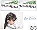 SENREAL 36pcs Mini Claw Hair Clips Crystal Rhinestone Barrette Mix Colored Bangs Flower Hair Claw Jaw Clip Hair Pin Accessories for Girl Women Baby