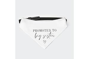 vercosee Promoted Big Sister Dog Bandana,Dog Big Sister Sign,Dog Scarf with I'm The Big Sister,Dog Shirt Pregnancy Announcement Upgraded Fabric, Buckle Design (Large)