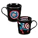 Vandor 26566 Marvel Captain America 12 oz Ceramic Mug, Black, Red, Blue, and White