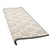 Parterre Wool Inspired Bullnose Carpet Stair Tread with Adhesive Padding, Color - Chantilly, by Tread Comfort (Single 27