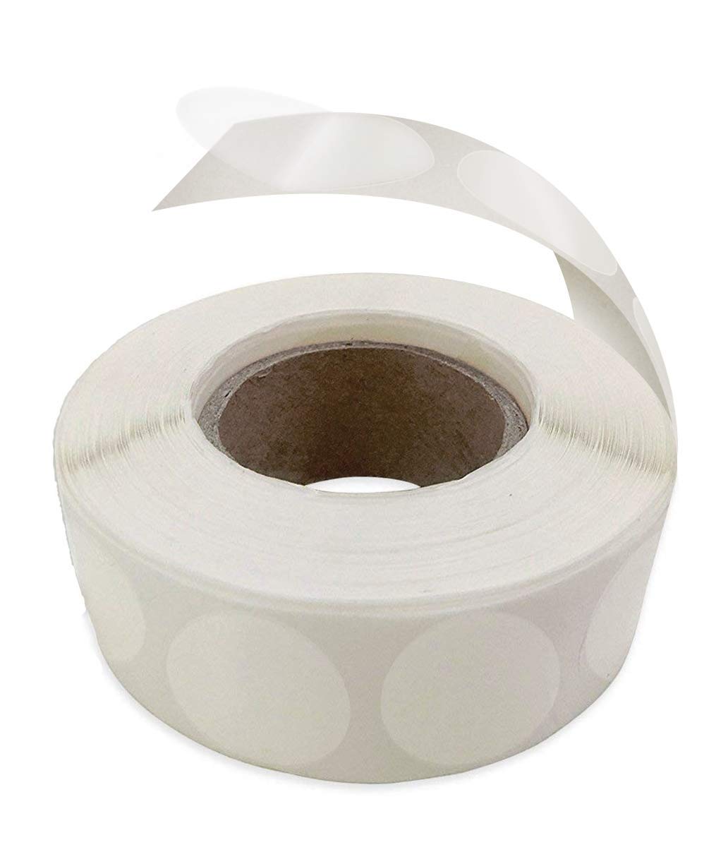 Mailing Seals Clear for Envelopes Wafer Shape 1Inch Circle (1,000 per