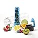 Savvy Infusion Flip Top Fruit Infuser Water Bottle - Unique Leak Proof Lid for Hikes, Outdoors - Dishwasher Safe Made with Tritan Shatter Proof Plastic - Great Gifts for Women - 24 Ounces Blue