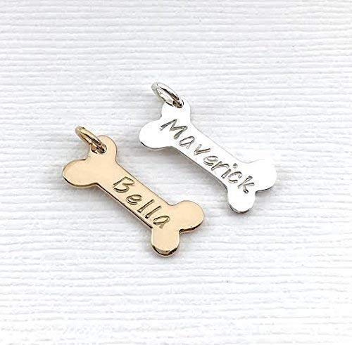 gold dog bone charm