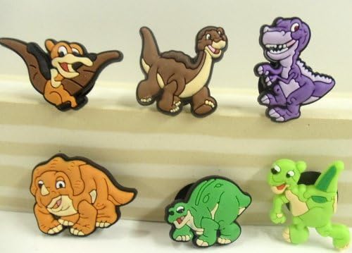 Set of 6 Land Before Time Shoe Charm Decorations