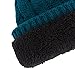 GRAMONI Men / Women's Winter Hand Knit Faux Fur Pompoms Beanie Hat (Single-green)
