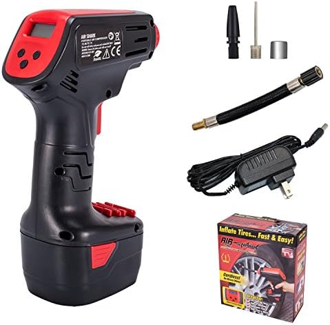 Sunnec Air Compressor Electric Inflator Portable Hand Held Pump with Digital LCD Rechargeable Li-ion 12V 130PSI P2
