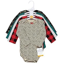 Hudson Baby Unisex Bodysuits Cotton Long-Sleeve