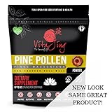 Organic Pine Pollen Powder Extract (4oz / 114gm) Raw Form, Pure Wild Harvested, 99 Percent Broken Cell Wall for Optimal Absorption and Potency (Up to 92 Servings)