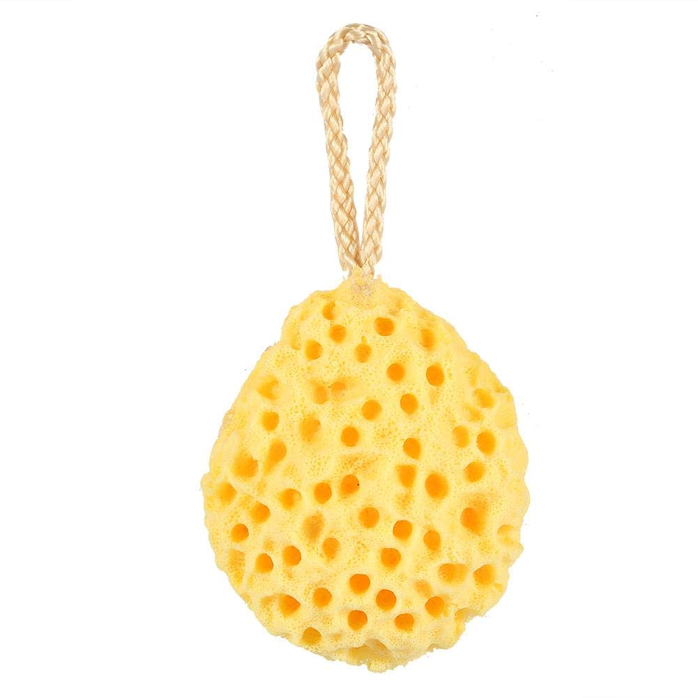 July Summer Gifts Sponge Bath Ball, 4 Colors Beauty Soft Scrubber Ball for Body Shower Skin Washing Exfoliator (Yellow)