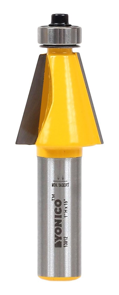Yonico 13912 15 Degree Bevel Edge Forming Router Bit 1/2-Inch Shank โ image 1