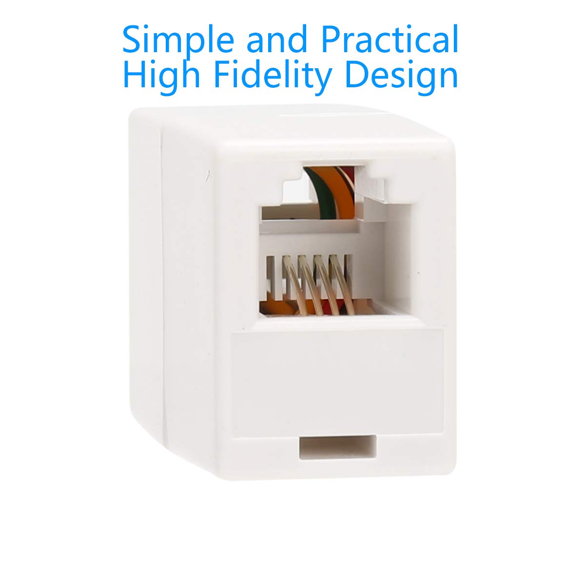 RJ11 6P4C Inline Coupler, Uvital Modular Female to Female Straight