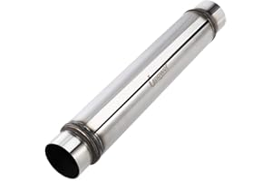 Upower 3 Inch Inlet/Outlet Exhaust Muffler, 3" Inlet Resonator with 18" Length Overall Length 22" Resonator Great Tone Universal Stainless Steel Muffler Resonator