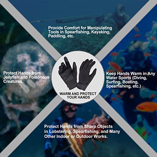 AKONA Bali 1mm Neoprene Gloves With ArmorTex Palms – Warm Water Diving, Spearfishing & Boat Gloves