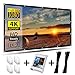 AIEX 120 Inch 16:9 4K HD Projector Screen Portable Foldable Anti-Crease Front and Rear Video Projection Screen Outdoor Indoor 3D Movie Projector Screen for Home Theater Office Double Sided Projection