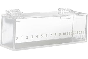 Leefasy Fish Viewing Box,Acrylic Fish Breeding Box,Fishing Photo Tank,Hatching Boxes, Clear Micro Landscape Fish Tank with Scale