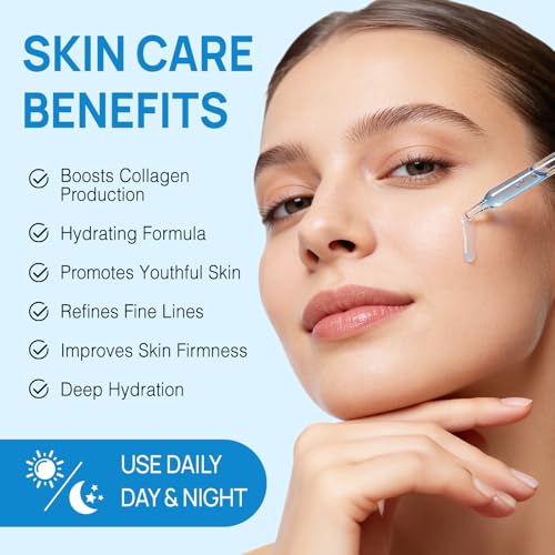 Copper Peptides Ghk-cu Serum, Ghk-cu Peptide Serum, Copper Peptide Serum for Tightening, Collagen Boosting & Hydrat, Reduces Fine Lines and Wrinkles (2PC, 60ML)