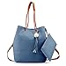 Oct17 Fashion Tassel buckets Tote Handbag, Women Messenger Hobos Shoulder Bags, Crossbody Satchel Bag - Blue