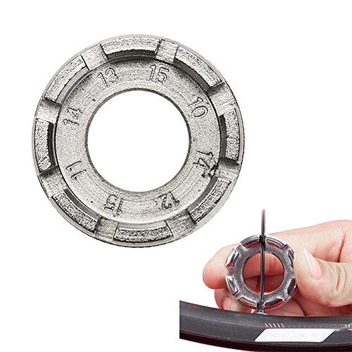 Starnearby Bicycle Wrench Spoke Mountain Bike Repair Tool Wheel Rim Steel Spanner - Thumbnail 7