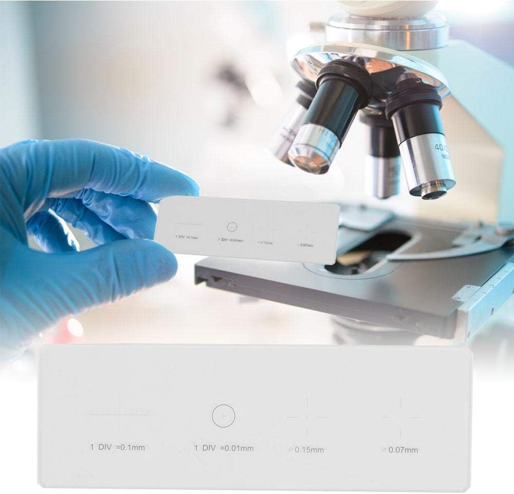 𝐂𝐡𝐫𝐢𝐬𝐭𝐦𝐚𝐬 𝐆𝐢𝐟𝐭 Micrometer Calibration Slide, Microscope Objective Micrometer Calibration Slide Glass Stage Micrometer DIV 0.01mm