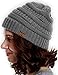 Tough Headwear Womens Winter Hat - Warm Chunky Cable Knit Beanies - Winter Beanie Hats for Women Cold Weather - Beanies Women Light Gray