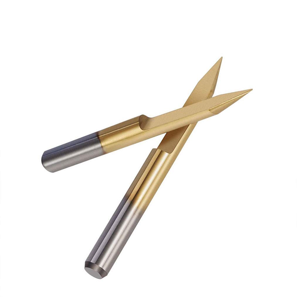 10 Pz Router di CNC Bit Incisione Bit 3.175mm Titanio Rivestito In
