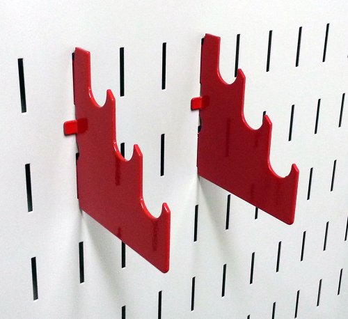 Wall Control Pegboard Slotted Metal Pegboard Rod Bracket Pair Accessory Pack For Wall Control Pegboard And Slotted Tool Board Red