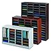 Safco Products E-Z Stor Wood Literature Organizer, 60 Compartment, 9331MH, Mahogany, Durable Construction, Removable Shelves, Plastic Label Holders