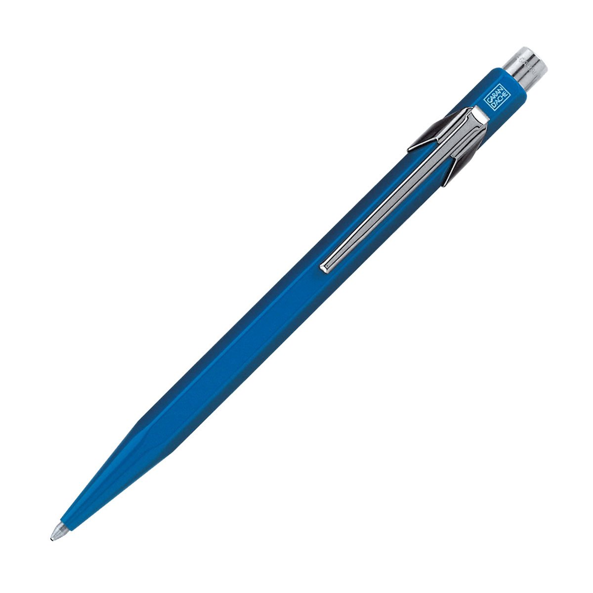 Caran Dache Ballpoint Pen, Blue with Goliath Blue Medium Cartridge