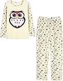 VENTELAN Women's Cute Owl Printed Sleepwear Pajamas Leisure Comfort Nightgown
