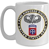 U.S. Army 82nd Airborne Division Coffee Mug - Paratrooper Wings (White, 15oz)