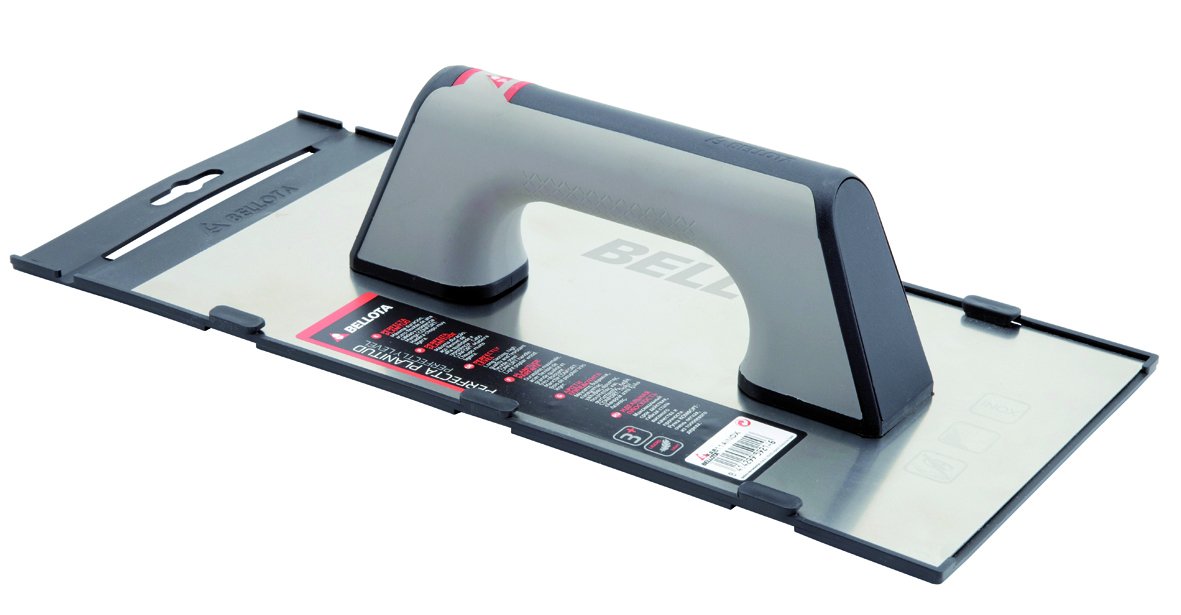 Bellota 5861-1 A BIM INOX Straight Stainless Steel Trowel (300 x 150 mm) Sharp with Bi-Material Handle