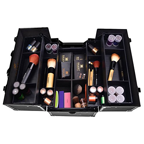 SHANY Essential Pro Makeup Train Case Cosmetic Box Portable Makeup Case