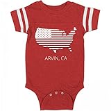 July 4th USA Arvin, CA Pride: Infant Rabbit Skins Football Bodysuit