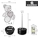 Night Lights for Kids Teddy Bear 7 Colors Change with Remote 3D Nightlight Help Kids Fell Safe at Night or As A Gift Idea for Women or Girls by Easuntec (Teddy Bear Heart)