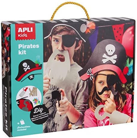 Apli Kids Create Your Own Pirates Craft Kit with Four Designs (One Size, Multi-Colour) by Apli Kids