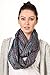 Women's Festival Bliss Infinity Scarf, Multicolor Boho Chic Shawl (Bejeweled Black)