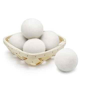 Wool Dryer Balls 6 Pack Non Toxic Reusable Xl Dryer Balls Anti Static Natural Fabric Softener Made Of