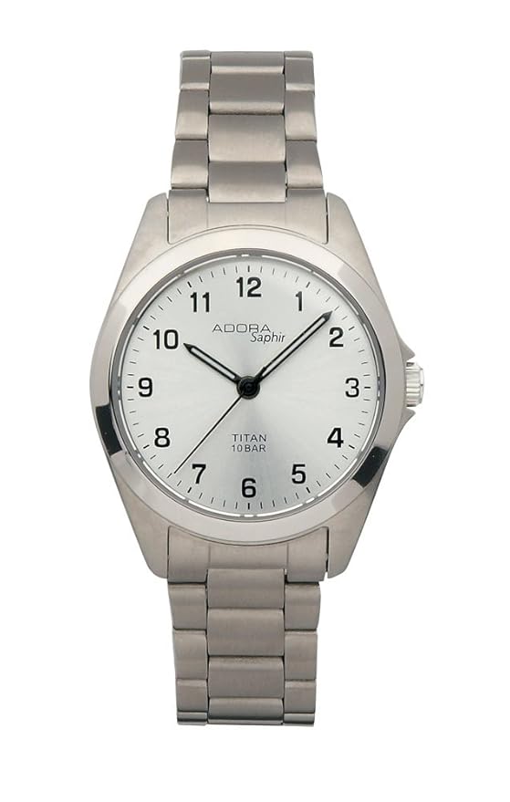 Damenuhr Armbanduhr Analoguhr Titan mit Saphirglas Adora Saphir 28420