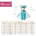 Pettigirl Girls Teal & Gold Princess Dress Up Costume 2Piece Pants Outfit, 120cm