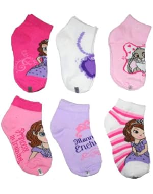 Sofia the First Little Girl's Socks - 6 Pair 2T-4T