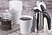 NYHI 100 Pack 10 oz White Paper Disposable Coffee Cups Hot Cold Beverage Drinking Cup for Water Juice Espresso Tea Ideal for Water Coolers Party
