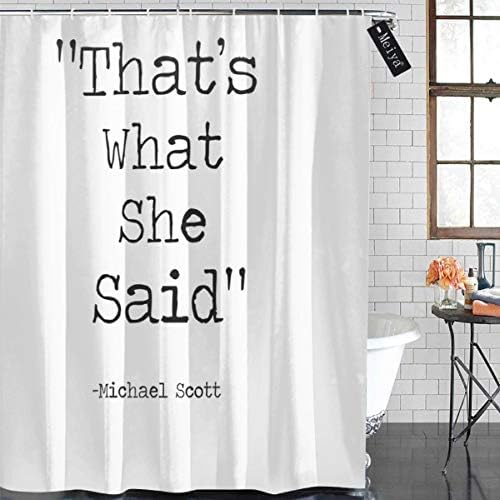 puloa the office micheal scott cortinas de ducha con 12 ganchos 72 0 x 72 0 in