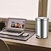 H+LUX Small Garbage Can with Lid,Small Trash Can for Bathroom,Bedroom,Office,Step Trash Can with Soft Close Lid , Brushed Stainless Steel Trash Can,3 Liter/0.8 Gallon