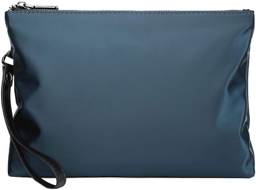 YMXQW Oxford Cloth Waterproof Men's Clutch, Men’s Bag Organiser Wristlet Purse Wear Resistant Removable Long Wallet Business Bag Wallet Clutch Wallet Large Capacity-blue 10.6inch