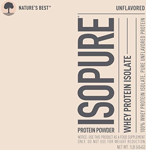 Isopure Whey Protein Isolate, Unflavored, 1 Pound (Packaging May Vary)