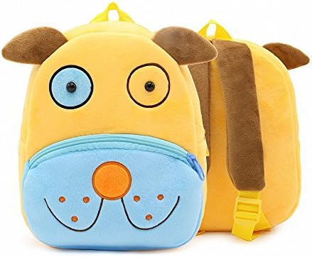 New Toddler’s Backpack,Toddler’s Mini School Bags Cartoon Cute Animal Plush Backpack for Kids Age 1-4 Years (Dog)