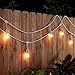 Amazon Basics Outdoor Patio String Lights, S14 Bulb, 48 Feet, White