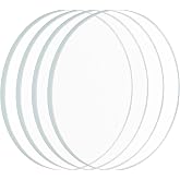 PATIKIL 1.57" Dia LED Lens, 4 Pcs Polished Edge Flashlight Replacement Parts Glass Lens for Light Source Lens Replacement, Transparent