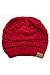 ScarvesMe Trendy Warm Chunky Soft Stretch Cable Knit Slouchy Beanie (Red)